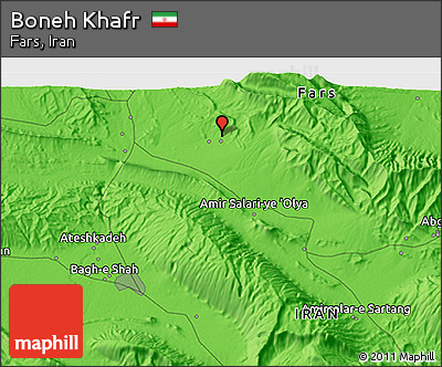Political 3D Map of Boneh Khafr