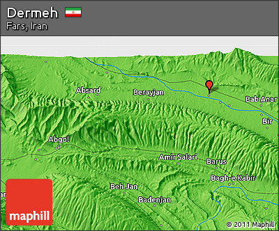 Political 3D Map of Dermeh