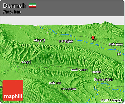 Political 3D Map of Dermeh