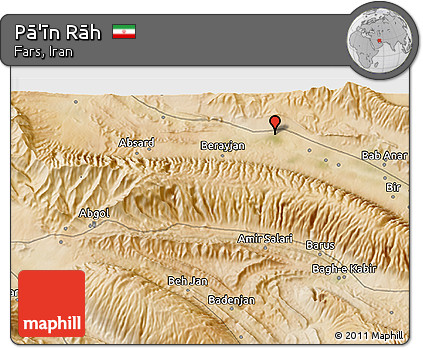 Satellite 3D Map of Pā'īn Rāh