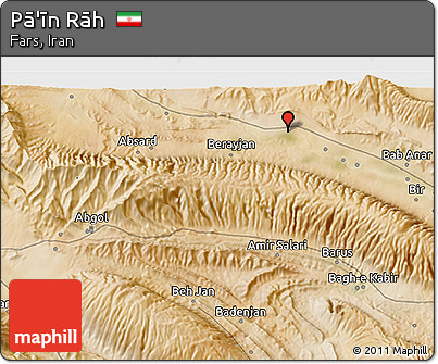 Satellite 3D Map of Pā'īn Rāh