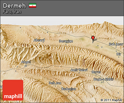 Satellite 3D Map of Dermeh