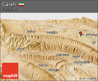 Satellite 3D Map of Gāreh