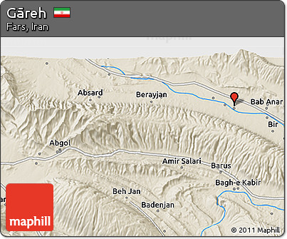 Shaded Relief 3D Map of Gāreh
