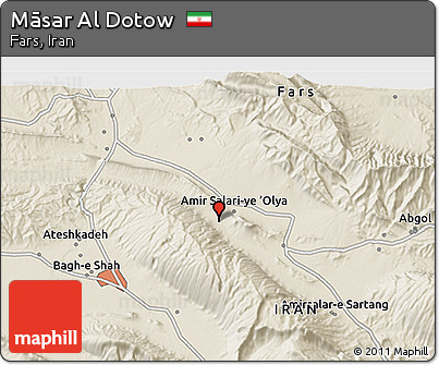 Shaded Relief 3D Map of Māsar Al Dotow