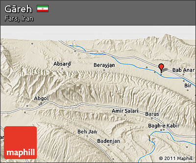 Shaded Relief 3D Map of Gāreh