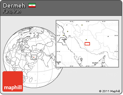 Blank Location Map of Dermeh
