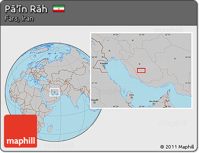 Gray Location Map of Pā'īn Rāh