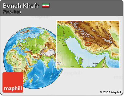 Physical Location Map of Boneh Khafr