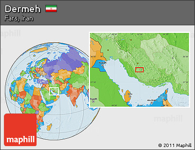 Political Location Map of Dermeh