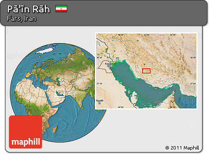 Satellite Location Map of Pā'īn Rāh