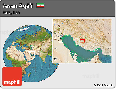 Satellite Location Map of Ḩasan Āqā'ī