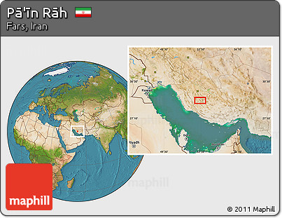 Satellite Location Map of Pā'īn Rāh