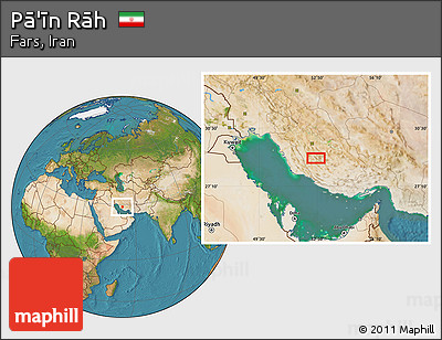Satellite Location Map of Pā'īn Rāh