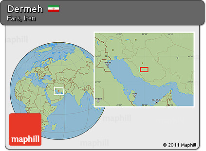 Savanna Style Location Map of Dermeh