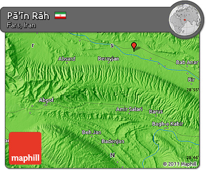 Political Map of Pā'īn Rāh