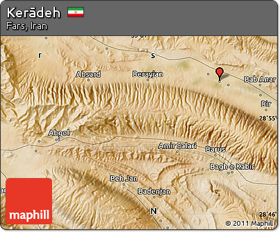 Satellite Map of Kerādeh