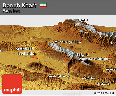 Physical Panoramic Map of Boneh Khafr