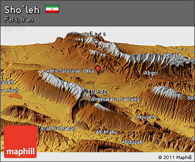 Physical Panoramic Map of Sho`leh