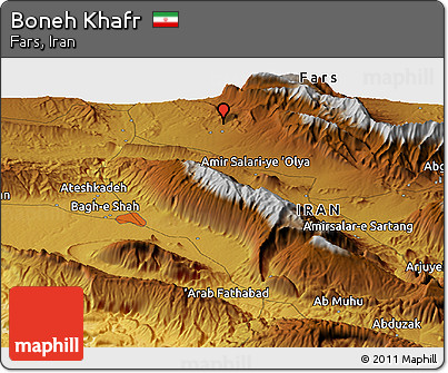 Physical Panoramic Map of Boneh Khafr