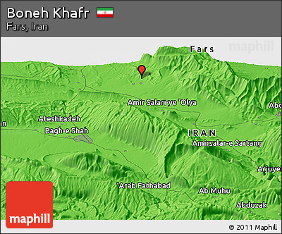Political Panoramic Map of Boneh Khafr