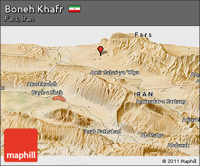 Satellite Panoramic Map of Boneh Khafr