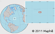 Gray Location Map of the area around 28° 47' 8" N, 52° 37' 30" W