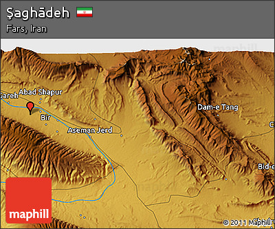 Physical 3D Map of Şaghādeh