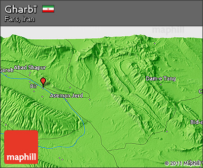 Political 3D Map of Gharbī