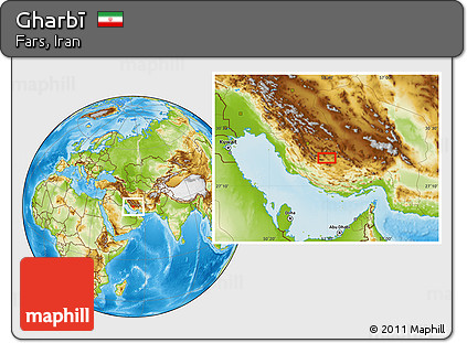 Physical Location Map of Gharbī