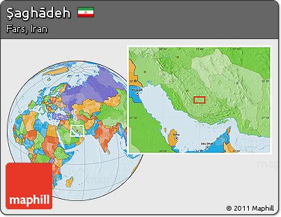 Political Location Map of Şaghādeh