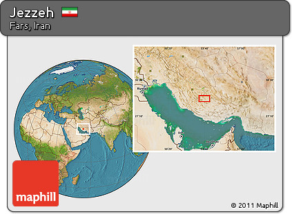 Satellite Location Map of Jezzeh