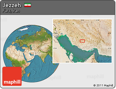 Satellite Location Map of Jezzeh