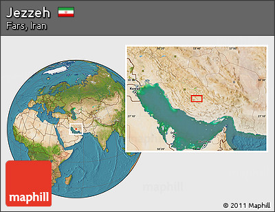 Satellite Location Map of Jezzeh