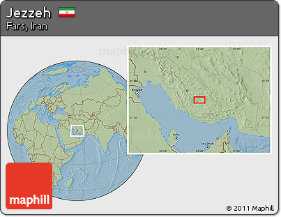 Savanna Style Location Map of Jezzeh, hill shading