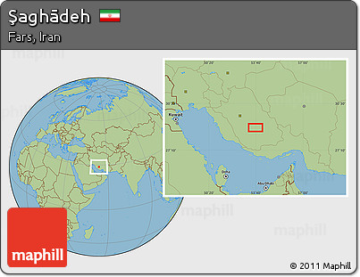 Savanna Style Location Map of Şaghādeh