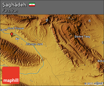 Physical Map of Şaghādeh