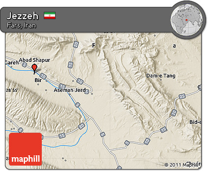 Shaded Relief Map of Jezzeh