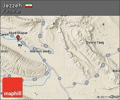 Shaded Relief Map of Jezzeh