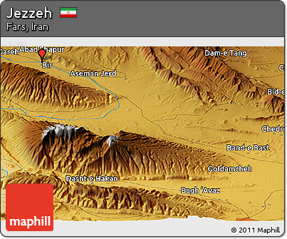Physical Panoramic Map of Jezzeh