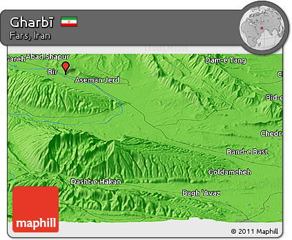 Political Panoramic Map of Gharbī