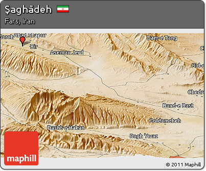 Satellite Panoramic Map of Şaghādeh