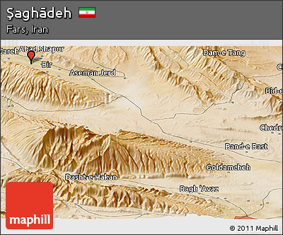 Satellite Panoramic Map of Şaghādeh