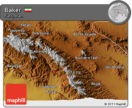 Physical 3D Map of Baker