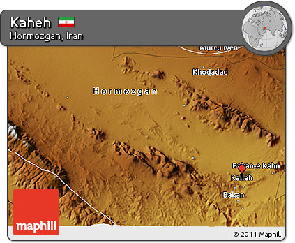 Physical 3D Map of Kaheh