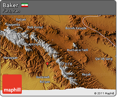 Physical 3D Map of Baker