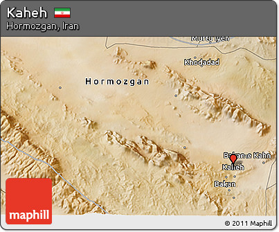 Satellite 3D Map of Kaheh