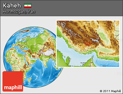 Physical Location Map of Kaheh