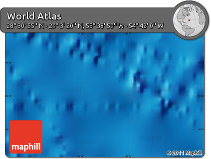 Physical Map of the Area around 28° 47' 8" N, 55° 10' 29" W