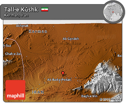 Physical 3D Map of Tall-e Kūshk